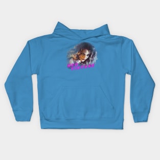 80s Neo Vintage Beauty  Girl Kids Hoodie